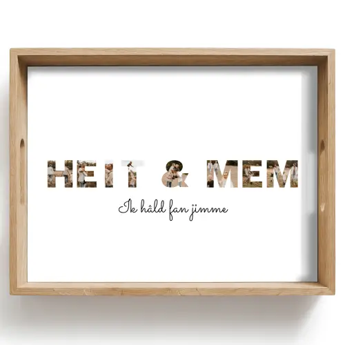 Heit & Mem - Lettercollage Dienblad Rechthoek middel -z3d_shopping