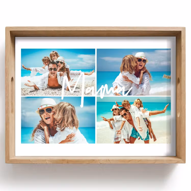 Mama - Collage 4 Foto's Dienblad Rechthoek middel -z3d_shopping