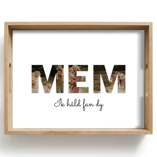 Mem - Lettercollage Dienblad Rechthoek middel -z3d_shopping