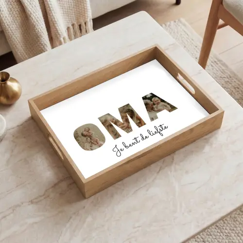 Oma - Lettercollage Dienblad Rechthoek middel -sfeer1