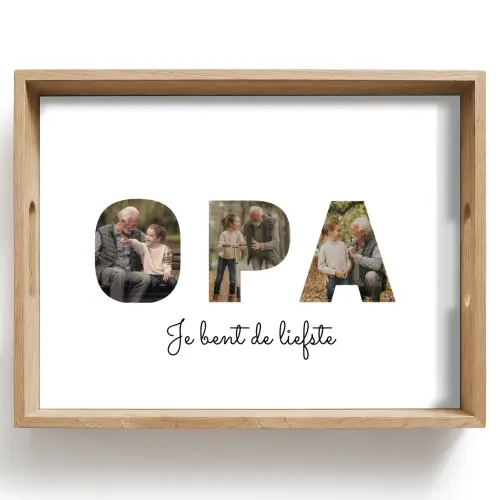 Opa - Lettercollage Dienblad Rechthoek middel -z3d_shopping