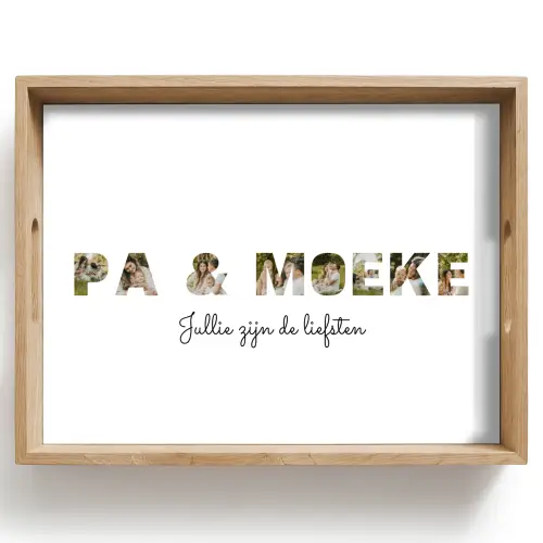 Pa & Moeke - Lettercollage Dienblad Rechthoek middel -z3d_shopping