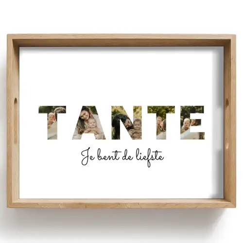 Tante - Lettercollage Dienblad Rechthoek middel -z3d_shopping