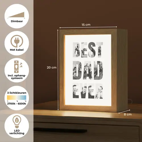 upload-69ddf9caeb83c-best-dad-ever Light Box met kabel (Tafellamp) klein -USP_NL