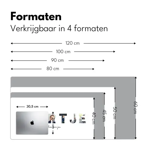 Beertje - Lettercollage Muismat XXL klein -sfeer5