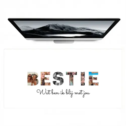 Bestie - Lettercollage Muismat XXL klein -zzz3d