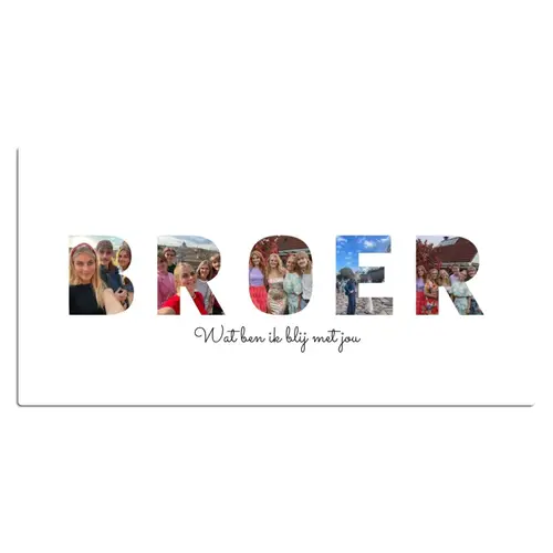 Broer - Lettercollage Muismat XXL klein -3d_leeg