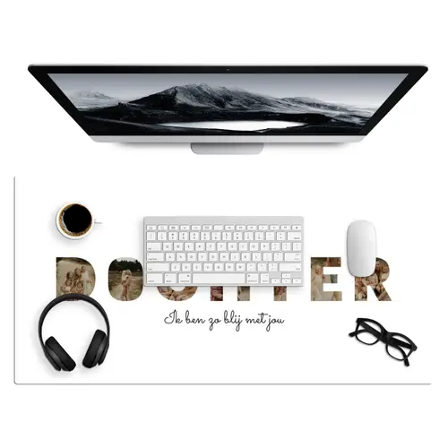 Dochter - Lettercollage Muismat XXL klein -3d
