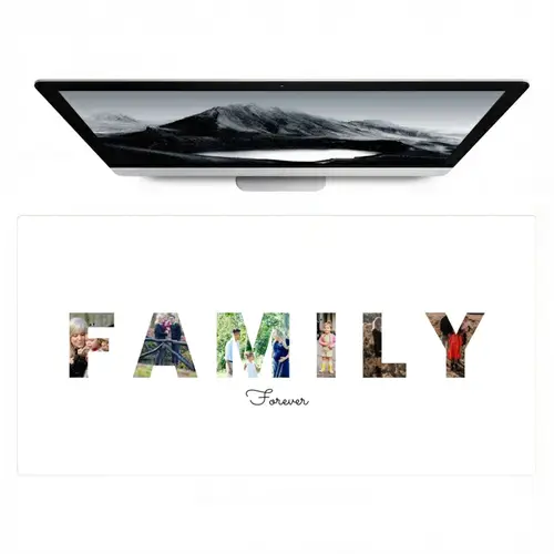 Family - Lettercollage Muismat XXL klein -zzz3d