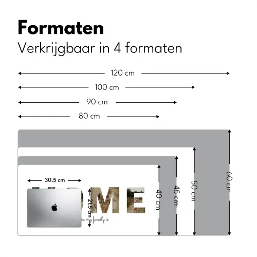 Home - Lettercollage Muismat XXL klein -sfeer5