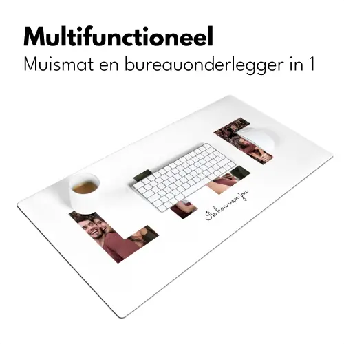 Lief - Lettercollage Muismat XXL klein -sfeer4