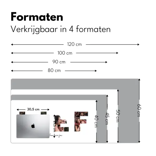 Lief - Lettercollage Muismat XXL klein -sfeer5