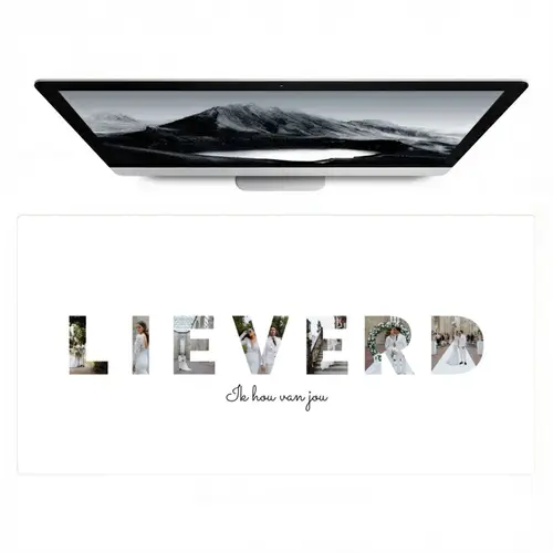 Lieverd - Lettercollage Muismat XXL klein -zzz3d