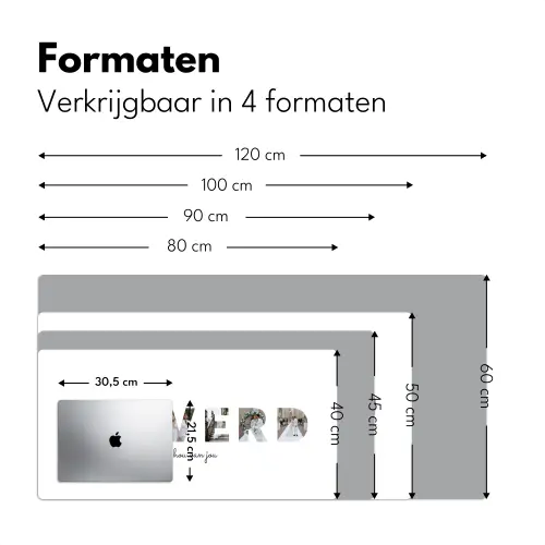 Lieverd - Lettercollage Muismat XXL klein -sfeer5
