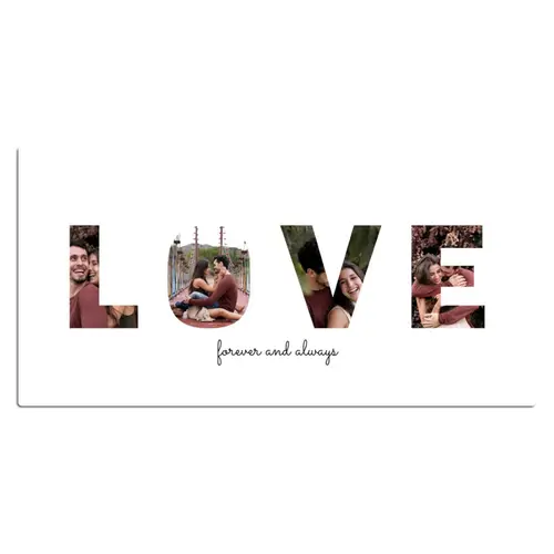 Love - Lettercollage Muismat XXL klein -3d_leeg