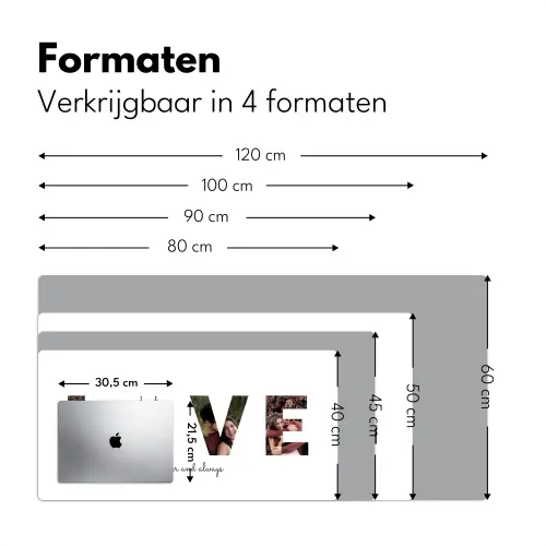 Love - Lettercollage Muismat XXL klein -sfeer5