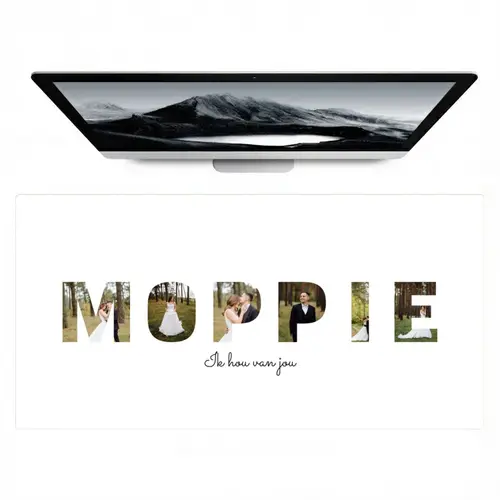 Moppie - Lettercollage Muismat XXL klein -zzz3d