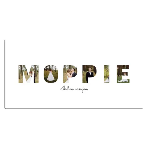Moppie - Lettercollage Muismat XXL klein -3d_leeg