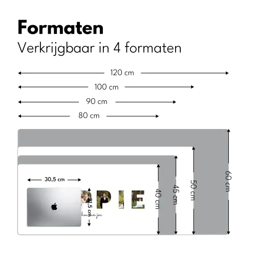 Moppie - Lettercollage Muismat XXL klein -sfeer5