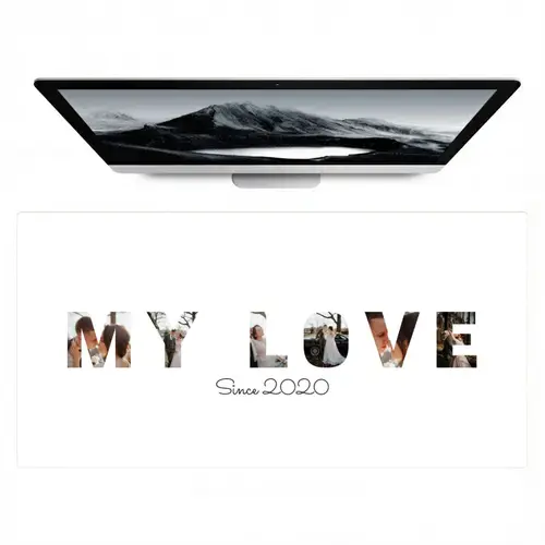 My Love - Lettercollage Muismat XXL klein -zzz3d