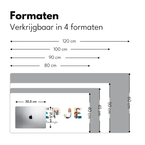 Poepje - Lettercollage Muismat XXL klein -sfeer5