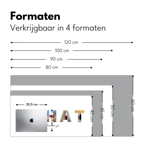 Schat - Lettercollage Muismat XXL klein -sfeer5