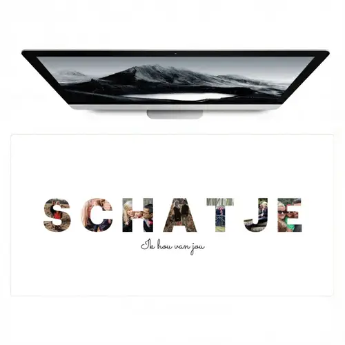 Schatje - Lettercollage Muismat XXL klein -zzz3d