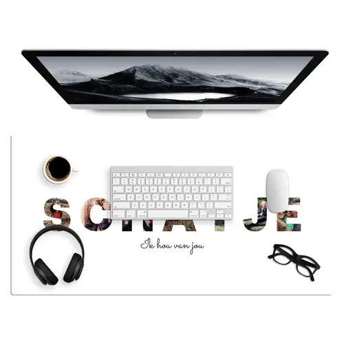 Schatje - Lettercollage Muismat XXL klein -3d