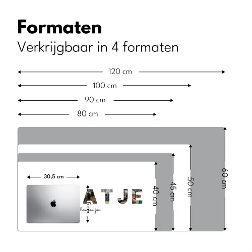 Schatje - Lettercollage Muismat XXL klein -sfeer5