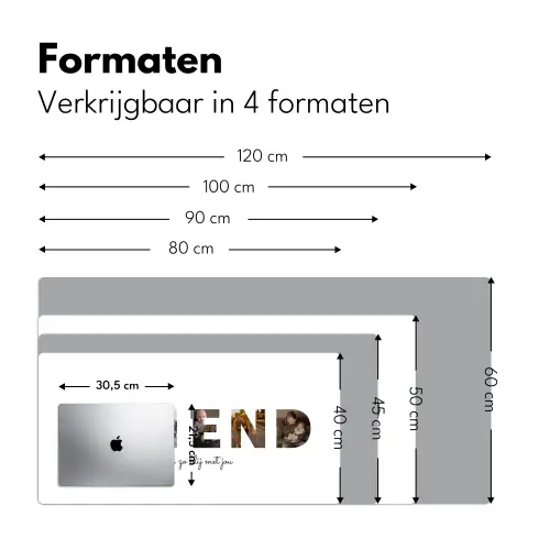 Vriend - Lettercollage Muismat XXL klein -sfeer5