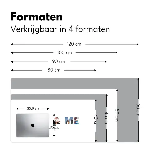 You & Me - Lettercollage Muismat XXL klein -sfeer5