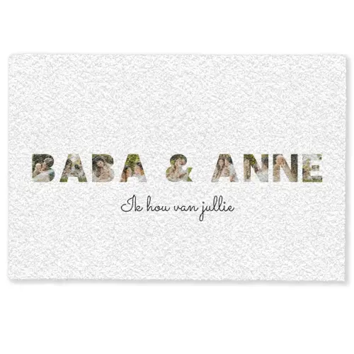 Baba & Anne - Lettercollage Deurmat klein -zkaufland3d