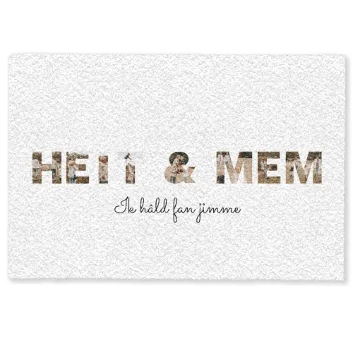 Heit & Mem - Lettercollage Deurmat klein -zkaufland3d