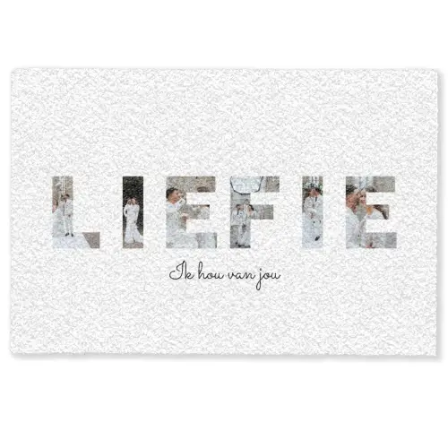 Liefie - Lettercollage Deurmat klein -zkaufland3d
