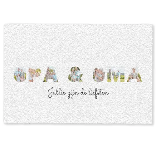 Opa & Oma - Lettercollage Deurmat klein -zkaufland3d