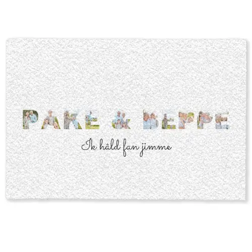 Pake & Beppe - Lettercollage Deurmat klein -zkaufland3d