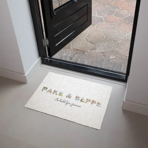 Pake & Beppe - Lettercollage Deurmat klein -sfeer5
