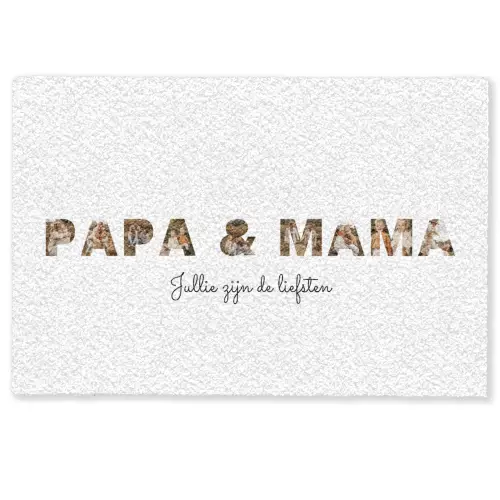 Papa & Mama - Lettercollage Deurmat klein -zkaufland3d