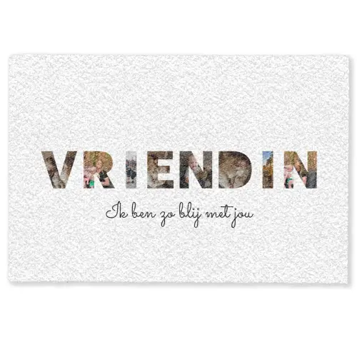 Vriendin - Lettercollage Deurmat klein -zkaufland3d