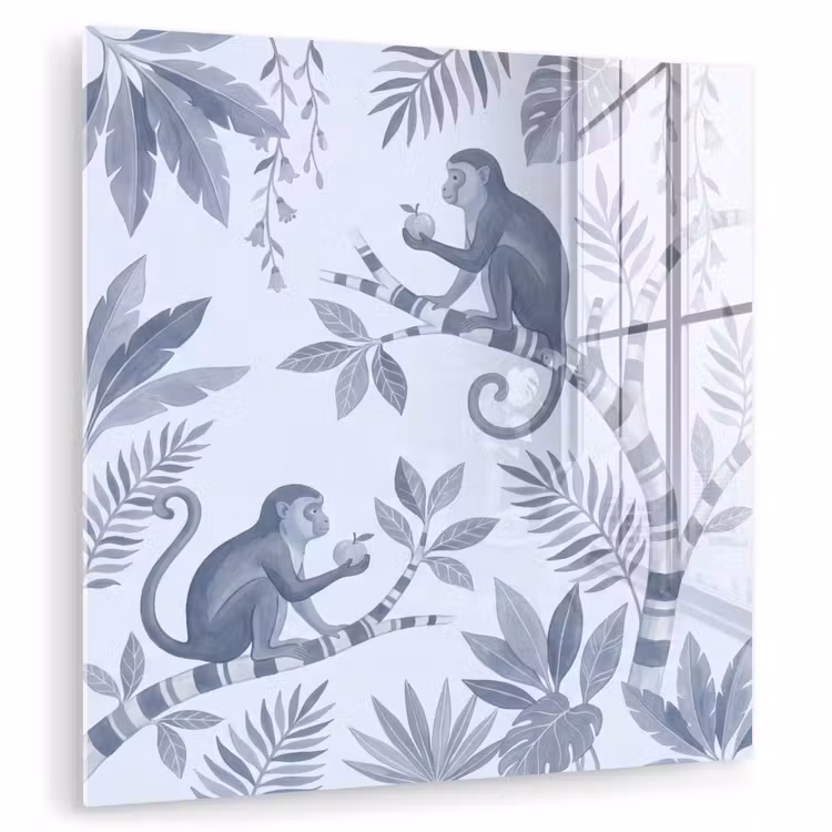 Aap - Boom - Bladeren - Jungle - Illustratie plexiglas 5mm klein -zzzproduct_nieuw