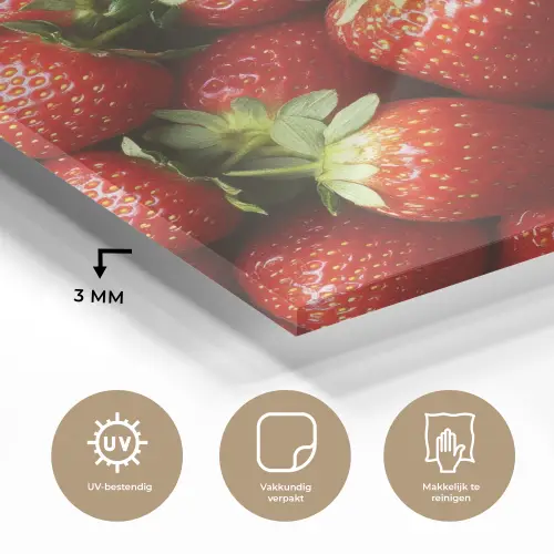 Aardbei - Fruit - Rood plexiglas 5mm klein -sfeer2