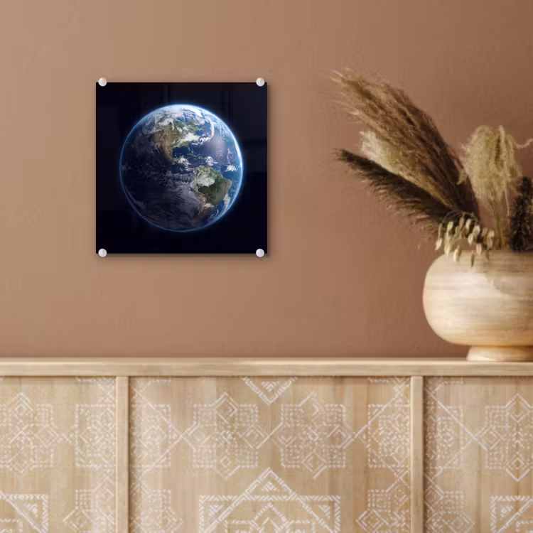 Glas schilderij - Aarde - Ruimte - Kosmos - Aarde - Ruimte - Kosmos plexiglas 5mm klein