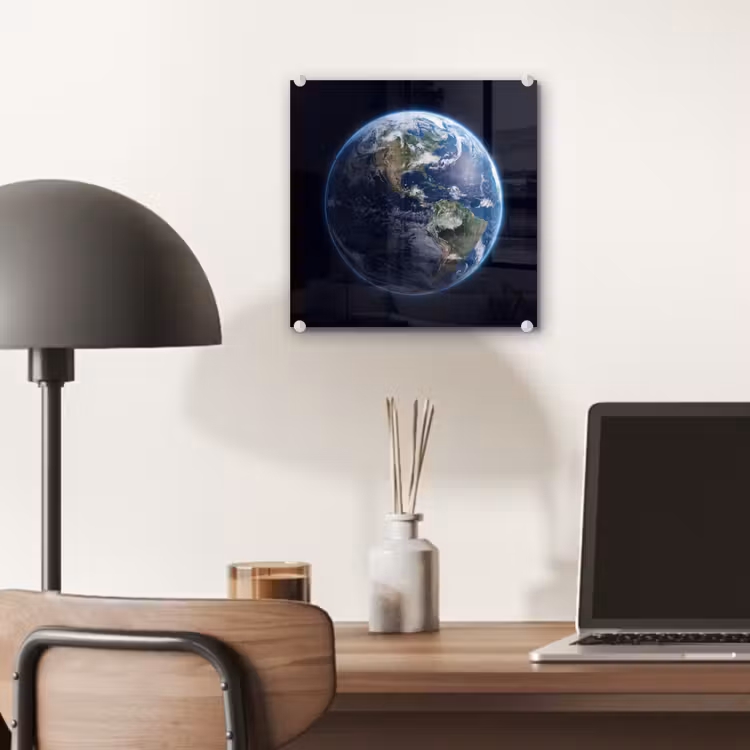 Glas schilderij - Aarde - Ruimte - Kosmos - Aarde - Ruimte - Kosmos plexiglas 5mm klein