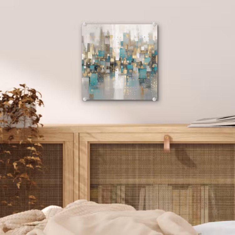 Abstract - Blokken - Goud - Skyline plexiglas 5mm klein -sfeer4