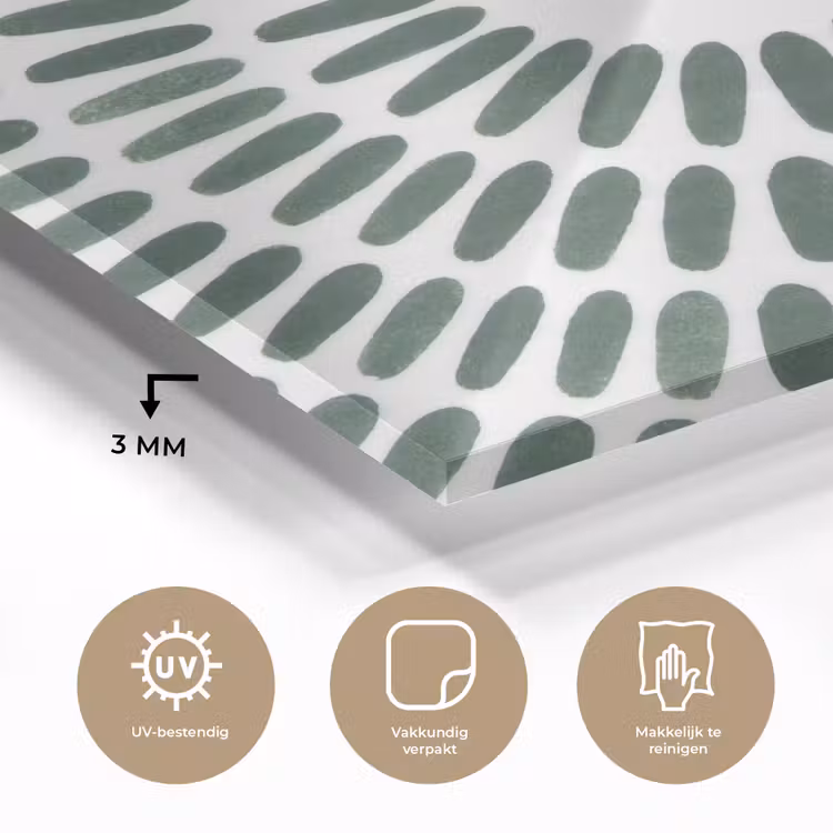 Abstract - Cirkel - Patroon - Modern - Groen plexiglas 5mm klein -sfeer2