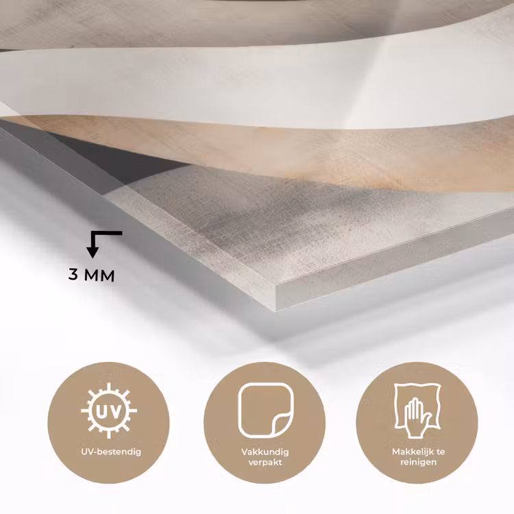 Abstract - Golven - Zwart - Verweerd plexiglas 5mm klein -sfeer2