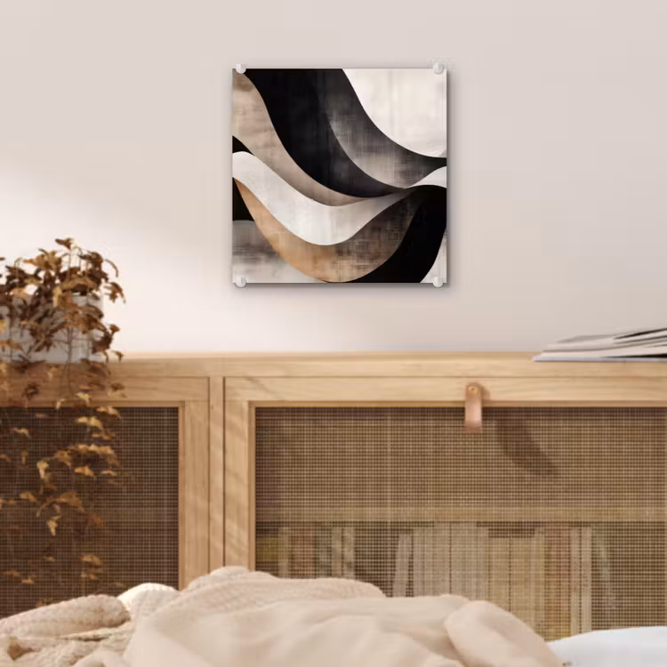 Abstract - Golven - Zwart - Verweerd plexiglas 5mm klein -sfeer4