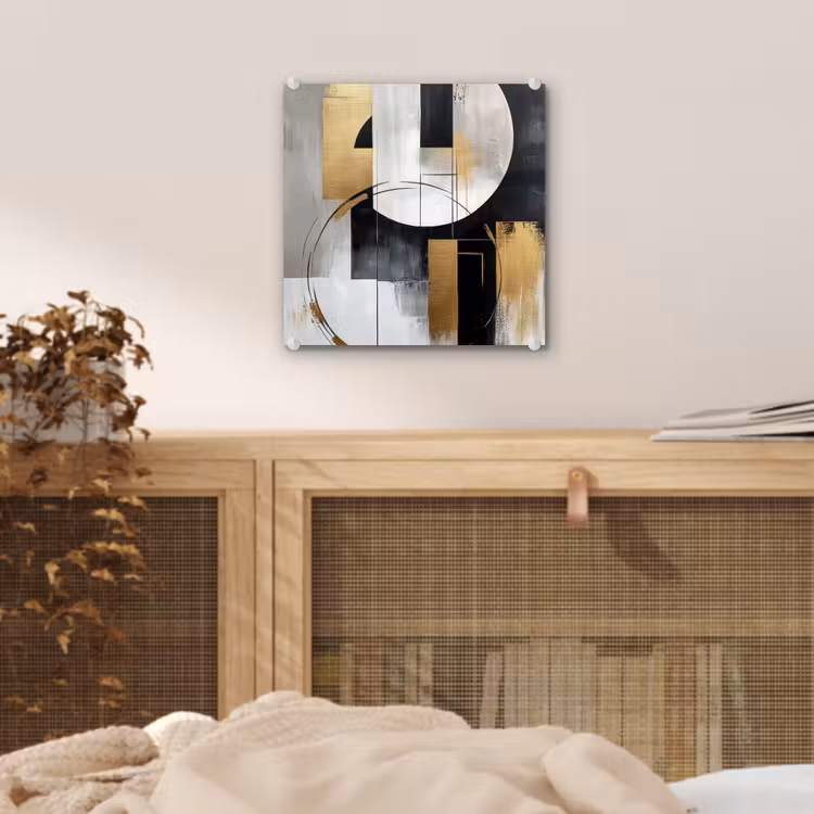Abstract - Goud - Zilver - Vormen - Aesthetic plexiglas 5mm klein -sfeer4