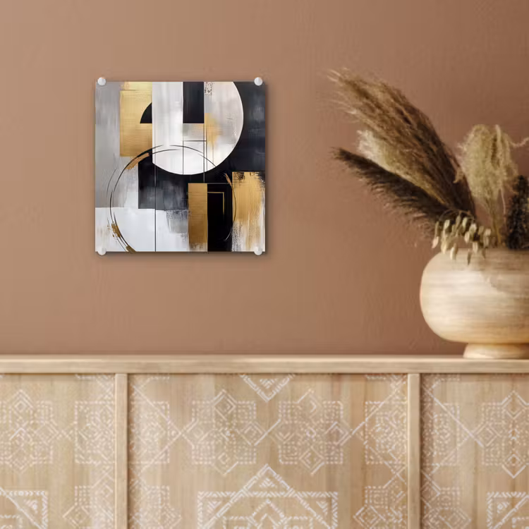 Abstract - Goud - Zilver - Vormen - Aesthetic plexiglas 5mm klein -sfeer5