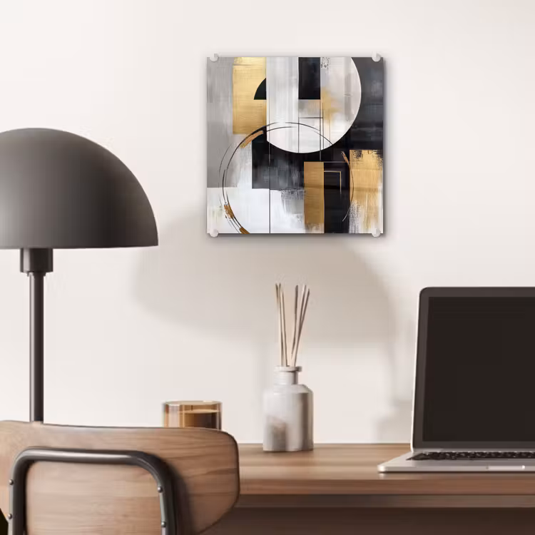 Abstract - Goud - Zilver - Vormen - Aesthetic plexiglas 5mm klein -sfeer6